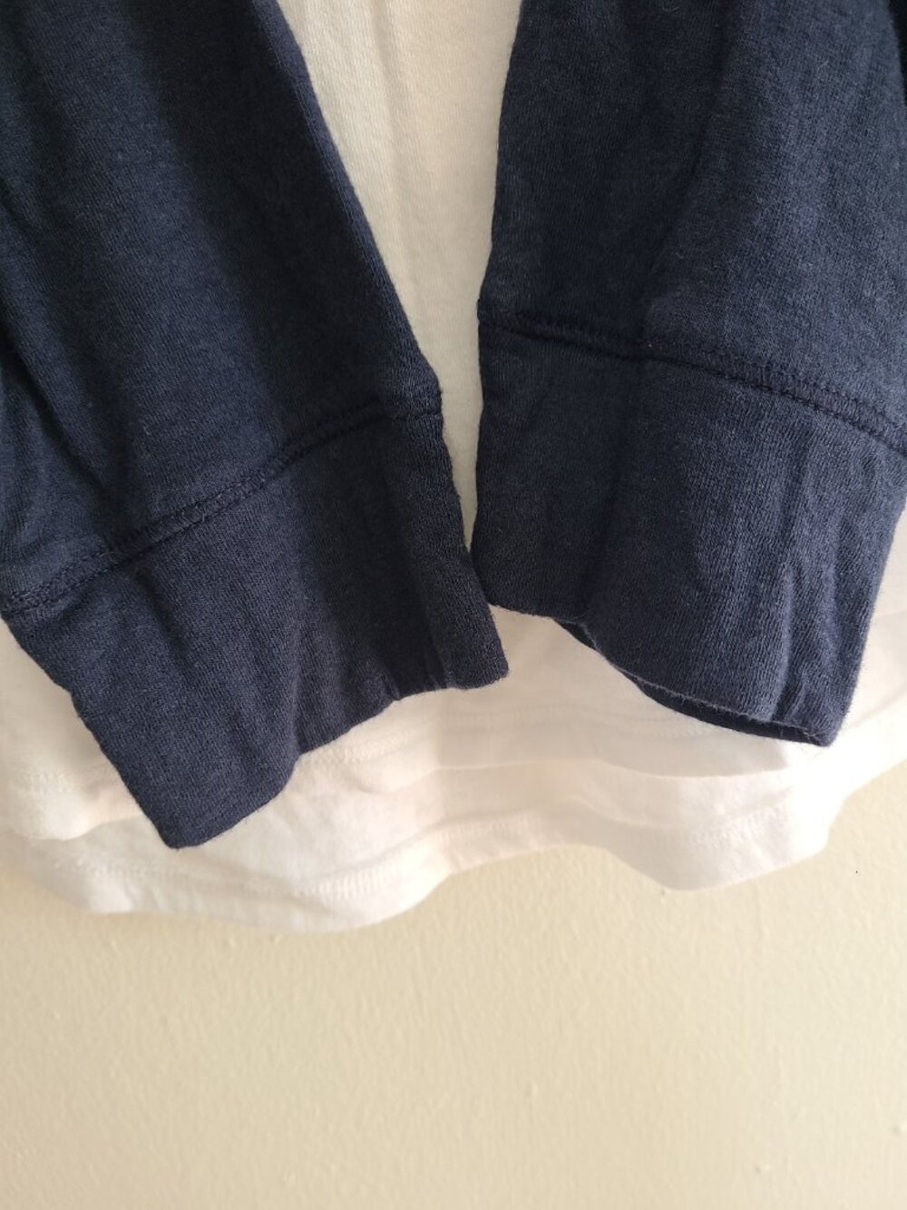 Faherty Women's Cloud Longsleeve Baseball Tee Navy Sporty Size M - Picture 7 of 8